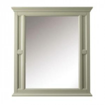 Charleston 33 in. W x 36 in. H Single Wall Mirror in Grey