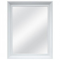 22.5 in. x 28.5 in. White Framed Mirror