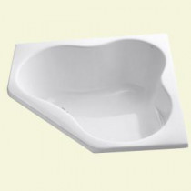 ProFlex 4.5 ft. Center Drain Corner Bathtub in White
