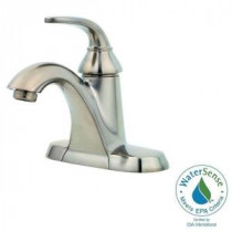 Pasadena 4 in. Centerset Single-Handle High-Arc Bathroom Faucet in Brushed Nickel