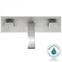 Single Hole 2-Handle Wall-Mount Vessel Bathroom Faucet in Brushed Nickel