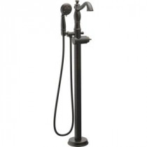 Cassidy 1-Handle Floor-Mount Roman Tub Faucet Trim Kit with Hand Shower in Venetian Bronze (Valve & Handle Not Included)