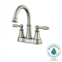 Courant 4 in. Centerset 2-Handle High-Arc Bathroom Faucet in Brushed Nickel