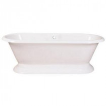 6 ft. Cast Iron Double Ended Pedestal Tub in White