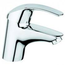 Single Hole Single Handle Low-Arc Bathroom Faucet Less Pop-Up Drain in StarLight Chrome