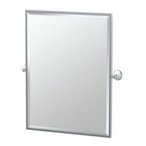 Franciscan 28.50 in. x 32.50 in. Framed Single Large Rectangle Mirror in Chrome