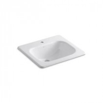 Tahoe Self-Rimming Cast-Iron Bathroom Sink in White