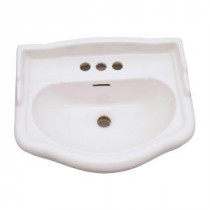 English Turn Pedestal Basin Only in Bisque