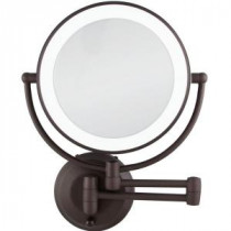 14.50 in. L x 11.5 in. W LED Lighted Wall Mirror in Oil-Rubbed Bronze