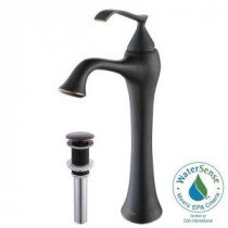 Ventus Single Hole 1-Handle High-Arc Bathroom Vessel Faucet with Pop-Up Drain in Oil Rubbed Bronze