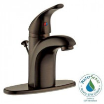 Lola Single Hole 1-Handle Bathroom Faucet in Brushed Bronze
