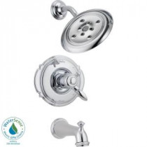 Victorian 1-Handle H2Okinetic Tub and Shower Faucet Trim Kit in Chrome (Valve Not Included)
