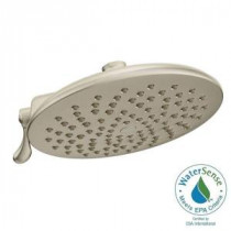 Velocity 2-Spray 8 in. Eco-Performance Rainshower Showerhead Featuring Immersion in Brushed Nickel