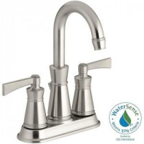 Archer 4 in. Centerset 2-Handle High-Arc Bathroom Faucet in Vibrant Brushed Nickel