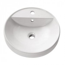 Above Counter Vessel Sink in White