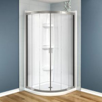 Intuition 36 in. x 36 in. x 73 in. Shower Stall in White