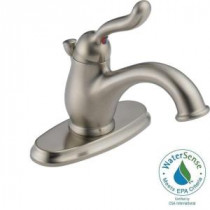 Leland 4 in. Centerset Single-Handle Bathroom Faucet in Stainless with Metal Pop-Up