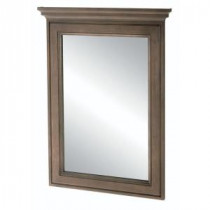 Albright 34 in. L x 25 in. W Framed Vanity Wall Mirror in Winter Gray