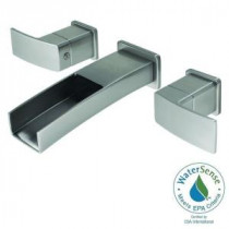 Kenzo 2-Handle Wall Mount Bathroom Faucet in Brushed Nickel