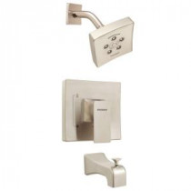 The Edge 1-Handle Tub and Shower Faucet in Brushed Nickel