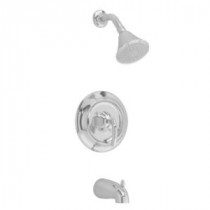 Tropic 1-Handle Tub and Shower Faucet Trim Kit Only with Showerhead in Polished Brass (Valve Sold Separately)