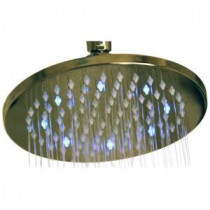 1-Spray 8 in. Filtered Showerhead in Satin Nickel with LED Lights