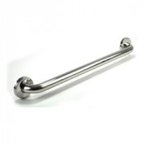Premium Series 24 in. x 1.25 in. Grab Bar in Polished Stainless Steel (27 in. Overall Length)
