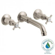 Axor Montreux 2-Handle Wall Mount Bathroom Faucet in Brushed Nickel