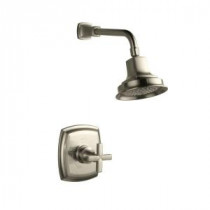 Margaux Shower Faucet Trim with Cross Handle in Vibrant Brushed Nickel (Valve Not Included)