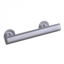12 in. x 1.5 in. Straight Bar with Narrow Grip in Matte Silver