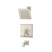 Oxford 1-Handle 1-Spray Tub and Shower Faucet in Satin Nickel