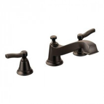 Rothbury 2-Handle Low-Arc Roman Tub Faucet Trim Kit in Oil Rubbed Bronze (Valve Sold Separately)