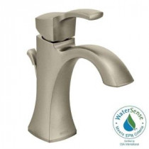 Voss Single Hole 1-Handle High-Arc Bathroom Faucet in Brushed Nickel
