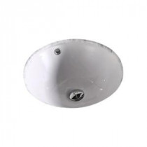 15.75-in. W x 15.75-in. D CUPC Certified Round Undermount Sink In White Color