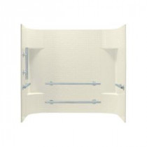 Accord 31.25 in. x 60 in. x 56-1/4 in. 3-piece Direct-to-Stud Tub Wall Set in Biscuit