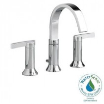 Berwick 8 in. Widespread 2-Handle High-Arc Bathroom Faucet in Polished Chrome with Speed Connect Drain