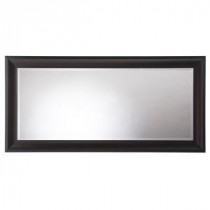 Champlain 66 in. x 32 in. Black Coffee Framed Leaner Mirror