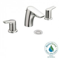 Method 8 in. Widespread 2-Handle Low-Arc Bathroom Faucet Trim Kit in Chrome (Valve Sold Separately)