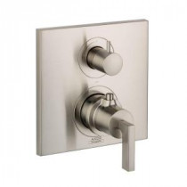 Axor Citterio 2-Handle Thermostatic Volume Control Valve Trim Kit in Brushed Nickel (Valve Not included)