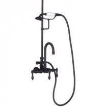 TW24 3-Handle Claw Foot Tub Faucet with Handshower in Oil Rubbed Bronze
