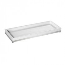 12 in. Amenity Tray in Resin and Stainless Steel