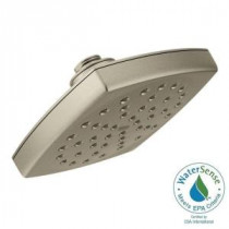 Voss 1-Spray 6 in. Eco-Performance Rainshower Showerhead Featuring Immersion in Brushed Nickel