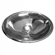 Drop-in Bathroom Sink in Polished Stainless Steel