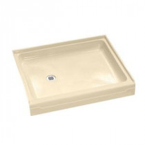 60 in. x 32 in. Single Threshold Shower Base in Bone with Left Hand Drain