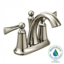 Wynford 4 in. Centerset 2-Handle High-Arc Bathroom Faucet in Polished Nickel
