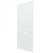 Ensemble 1-1/4 in. x 33-1/4 in. x 55-1/4 in. 1-piece Direct-to-Stud Shower Wall in White