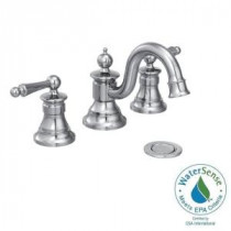 Waterhill 8 in. Widespread 2-Handle High-Arc Bathroom Faucet Trim Kit in Chrome (Valve Sold Separately)