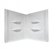 Sea Wave 48 in. x 48 in. x 52 in. 2-Piece Direct-to-Stud Shower Wall Kit in White