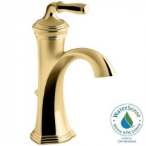 Devonshire Single Hole Single Handle Bathroom Faucet in Vibrant Polished Brass
