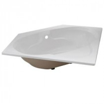 Classic 5 ft. Front Drain Drop-in Soaking Tub in White